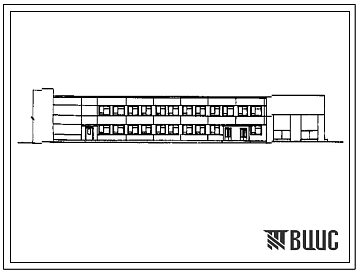 Типовой проект 416-1-139.83 Административно-бытовой корпус с контрольно-техническим пунктом открытой стоянки созданиями и сооружениями для технического обслуживания и текущего ремонта на 200 грузовых автомобилей