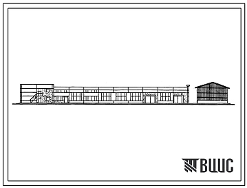 Типовой проект 409-15-73 Главный корпус с административно-бытовыми помещениями и складом заполнителей стройдвора ремонтно-строительного участка