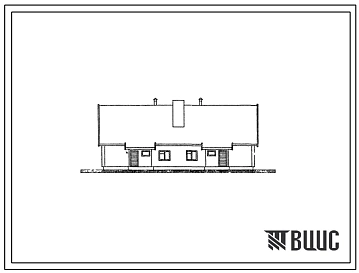 Типовой проект 194-212-14 Хозяйственная постройка при двухквартирном жилом доме (для строительства в сельской месности Лит ССР)