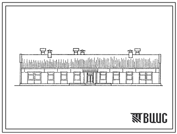Типовой проект 416-1-11  Служебно-бытовое здание на 90 человек для нижних складов леспромхозов.
