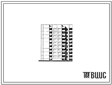 Типовой проект 90-062.85 9-этажная торцевая блок-секция на 36 квартир 2Б.2Б.3Б.3Б (правая). Для строительства во 2В климатическом подрайоне Белорусской ССР.