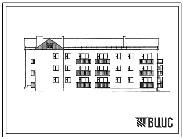Типовой проект 154-12-238.91 Односекционный дом на 24 квартиры (однокомнатных IА – 9, 1Б – 10, двухкомнатных 2А – 5) для малосемейных. Общая площадь квартир 869 м2 (СТЕНЫ ИЗ КИРПИЧА, Трехэтажные)