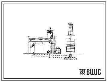 Типовой проект 903-1-57 Котельная с 2 котлами ТВГ-8 для открытой системы теплоснабжения. Топливо-газ. Теплоноситель-вода.