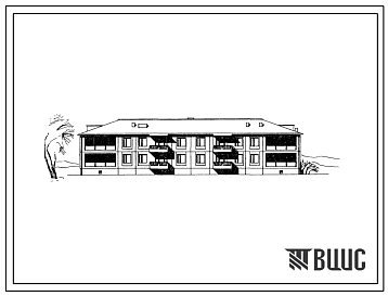 Типовой проект 111-135-62с/1 Двухэтажный дом на 12 квартир (однокомнатных 1Б-2; двухкомнатных 2Б-2; трехкомнатных 3А-2, 3Б-4; четырехкомнатных 4Б-2).