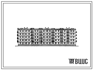 Типовой проект 1-307с-24 Пятиэтажный трехсекционный дом на 60 квартир.