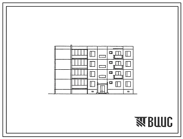 Типовой проект 127-011С Четырехэтажная крупнопанельная блок-секция левая на 12 квартир (двухкомнатных 2Б-8, четырехкомнатных 4Б-4). Для строительства в 4 климатическом районе Грузинской ССР с сейсмичностью 7 баллов.