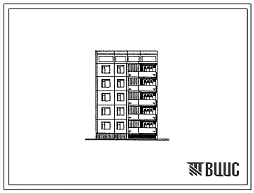 Типовой проект 76-0115с.13.88 Пятиэтажная блок-секция торцевая левая а 10 квартир. Для городов Ургенч, Гулистан, Карши