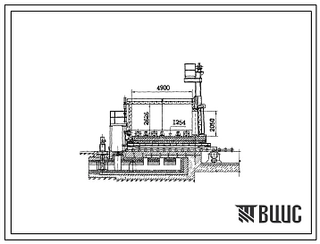 Типовой проект 406-9-252 Печь термическая с выкатным подом размерами 2,5х5,0 м на газе с отводом продуктов сгорания в боров