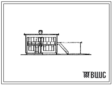Типовой проект 505-32 Береговая спасательная станция 2 разряда. Здание одно-, двухэтажное. Стены кирпичные.