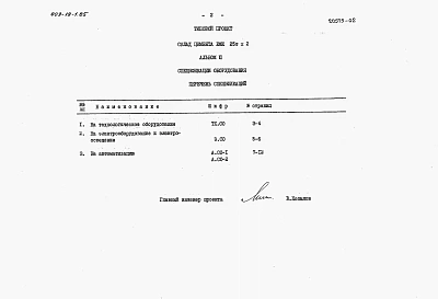 Альбом 2  Спецификации оборудования   