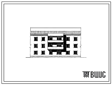 Типовой проект 52-0203с Трехэтажная блок-секция рядовая с торцевыми окончаниями на 9 квартир (однокомнатных 2Б-6, трехкомнатных 3Б-3). Для строительства в районах сейсмичностью 9 баллов во 2В, 3В климатических подрайонах Казахской ССР