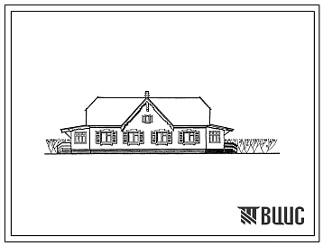 Типовой проект 184-12-203.85 Одноэтажный 2-квартирный жилой дом с 2-комнатными квартирами