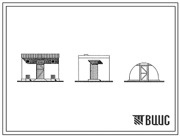 Типовой проект 195-000-571с.13.86 Хозяйственные постройки к летним садовым домикам (для Азербайджанской ССР)