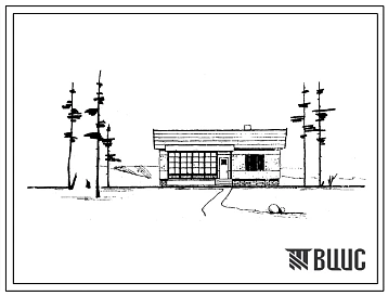 Типовой проект 1-50К-22 Одноэтажный одноквартирный жилой дом с квартирой в 4 комнаты с полным благоустройством, стены каркасно-фибролитовые.
