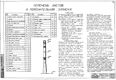 Альбом 9 Дымовая труба Н=100 м; До=4,0 м.Дымовая труба Н=60 м; До=1,4 м