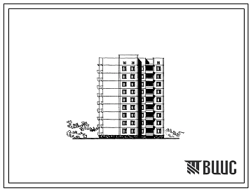 Типовой проект 135-0200с/1.2 Блок-секции 9-этажные 36-квартирные торцовые 1Б-2Б-2Б-3Б (правая) и 1Б-2Б-2Б-3Б (левая)