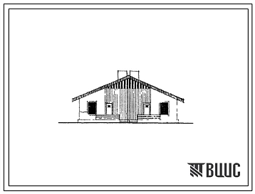Типовой проект 182-115-68с Одноэтажный двухквартирный каркасно-фибролитовый жилой дом с двухкомнатными квартирами 2Б, для строительства в 3 климатическом районе сейсмичностью 9 баллов