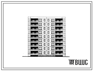 Типовой проект 99-017/1 Девятиэтажная блок-секция 2Б-2Б3Б-3Б рядовая на 36 квартир.