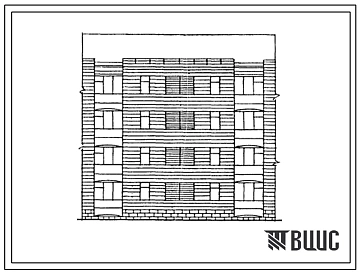 Типовой проект 195-03с.13.88 Четырехэтажная блок-секция рядовая на 8 трехкомнатных квартир. Для Армянской ССР