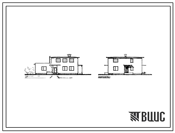 Типовой проект 411-1-77 Дом лесничества с квартирой в двух уровнях. Тип 1 (без котельной)