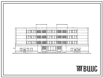 Типовой проект 504-23/69 Блок служебно-технического здания для морских портов на 150 человек в максимальную смену.