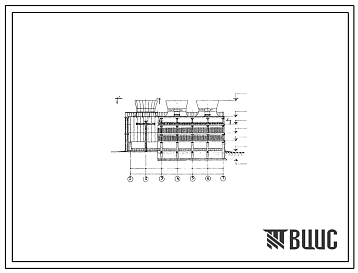 Типовой проект 901-6-21 Градирни многосекционные с вентиляторами 1ВГ50 пленочные, капельные и брызгальные с секциями площадью 64 кв. м с каркасом из сборных железобетонных элементов