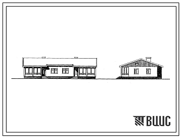 Типовой проект 183-216-27.86 Одноэтажный двухквартирный жилой дом с квартирами из 3 комнат усадебного типа