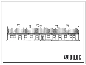 Типовой проект 416-1-12  Служебно-бытовое здание на 120 человек для нижних складов леспромхозов.
