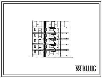 Типовой проект 174-037с.85 Блок-секция 5-этажная 1-секционная 15-квартирная поворотная левая с внутренним углом поворота 1Б.2А.3Б