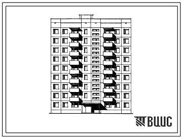 Типовой проект 135-034с 9-этажная 36-квартирная рядовая с торцевым окончаникм блок-секция 2Б.2Б.3Б.3Б