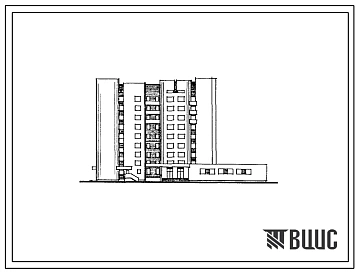 Типовой проект 164-89-100.86 Девятиэтажное общежитие на 600 мест для учащихся профтехучилищ (с жилыми комнатами на 2 и 3 человека)