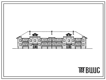 Типовой проект 111-90сх-37/1 Двухэтажный двухсекционный 16-квартирный жилой дом (однокомнатных 1Б-4; двухкомнатных 2Б-4; трехкомнатных 3А-8).