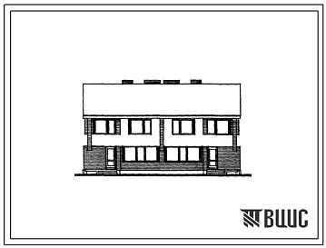 Типовой проект 144-212-6 Двухквартирный жилой дом с четырехкомнатными квартирами. Для строительства в сельской местности Литовской ССР.