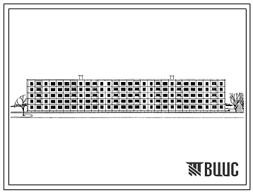 Типовой проект 1Кг-480-39 Шестисекционный пятиэтажный жилой дом на 90 квартир для кооперативного строительства со стенами из керамзитобетонных панелей.