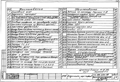 Состав альбома. Типовой проект 184-000-18Альбом 1 Архитектурно-строительные, электротехнические чертежи и газоснабжение.