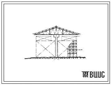 Типовой проект 709-20 Склад-навес высотой 8,4 м для хранения экспортных пиломатериалов в лесных портах. Тип 1