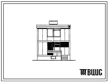 Типовой проект 143-126-41 Двухэтажный жилой дом из ячеистого бетона с четырехкомнатной квартирой в 2 уровнях (вариант с разрезкой 1200 мм).