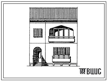 Типовой проект 228-07СП.87 Двухэтажная четырехкомнатная блок-квартира