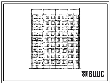 Типовой проект 464Д-0149 Девятиэтажная блок-секция на 36 квартир (двухкомнатных 2Б-18, трехкомнатных 3Б-18). Для строительства во 2В климатическом подрайоне г.Новополоцка