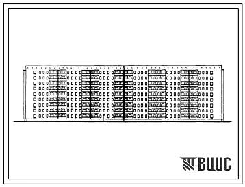 Типовой проект 1У-438А-43 Девятиэтажный шестисекционный жилой дом на 216 квартир (однокомнатных-1, двухкомнатных-107, трехкомнатных-108). Стены из кирпича.