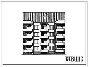 Типовой проект 192-059.91 Блок-секция 4-этажная 12-квартирная рядовая 1-2-3 из монолитного железобетона