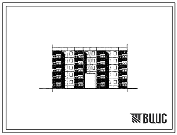 Типовой проект 105-023с Пятиэтажная блок-секция с проездом на 20 квартир (двухкомнатных 2Б-4, трехкомнатных 3Б-10, четырехкомнатных 4Б-6). Для строительства в районах сейсмичностью 8 и 9 баллов в 3 климатическом районе Киргизской ССР