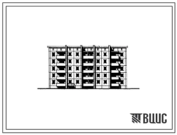 Типовой проект 97-048/1 Пятиэтажная блок-секция сдвоенная поворотная на 29 квартир (однокомнатных 1Б-9, двухкомнатных 2Б-9, трехкомнатных 3Б-11). Для строительства в 1В климатическом подрайоне
