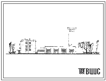 Типовой проект 416-6-8 Пожарное депо на 4 автомашины.