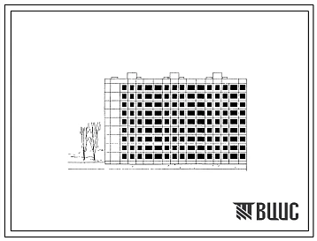 Типовой проект 1-464АС-29 Шестисекционный дом на 126 квартир.