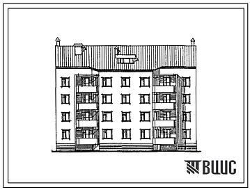 Типовой проект 192-051.90 Блок-секция 4-этажная 16-квартирная рядовая 1Б-2Б-3Б-3Б из монолитного железобетона