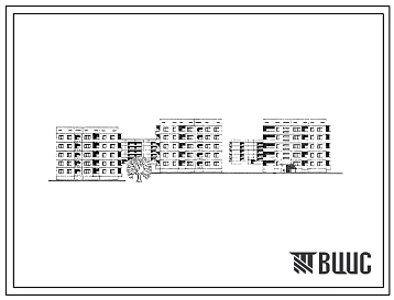 Типовой проект 135-071 Пятиэтажная блок-секция торцовая правая на 15 квартир (двухкомнатных 2Б-10; трехкомнатных 3А-5).