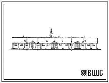 Типовой проект 84-58В Свинарник маточник на 80-136 свиноматок. Стены каркасные, кирпичные столбы с заполнением деревом.