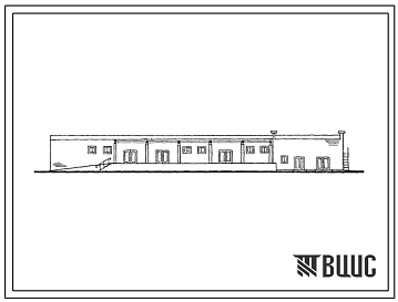 Типовой проект 807-29-12.83 Неотапливаемый склад в блоке с гаражом межрайонного отделения «Зооветснаб» с товарооборотом до 1 млн. руб. в год (стены кирпичные).