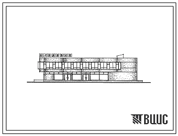 Типовой проект 272-20-62/76 Унифицированное блок-здание столовой на 155 мест на сырье. Для строительства в 1В климатическом подрайоне, 2 и 3 климатических районах